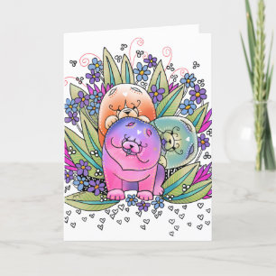 BINDI PLAYDATE Chow Artcards Helgkort