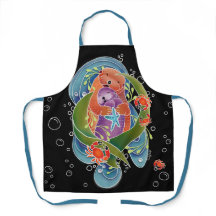 BINDI SEA OTTERS ALLT-över-utskrift Apron