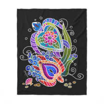 BINDI SEATURTLES Fleece filtar i 3 storlekar