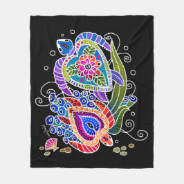 BINDI SEATURTLES Fleece filtar i 3 storlekar