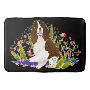 BINDI-SPRINGERSPANIEL - låda eller badmatta Badrumsmatta