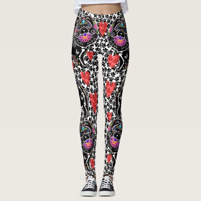 BINDI SUGARSKULL Chow - LEGGINGS (Framsida)