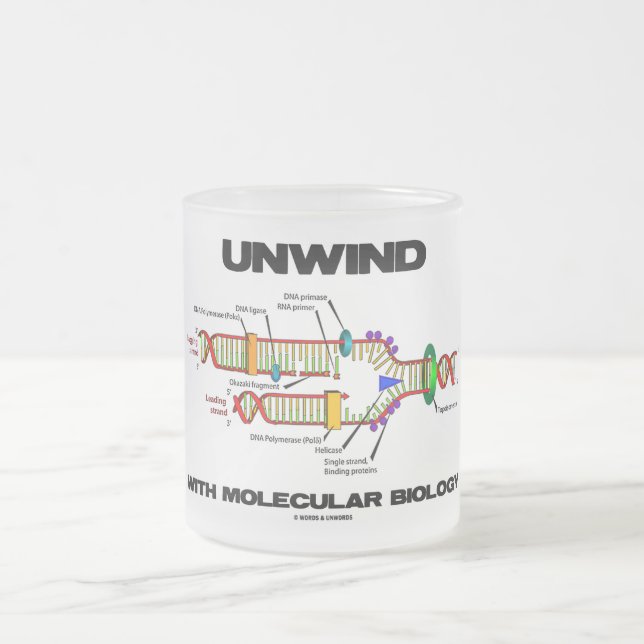 Bindning med molekylär biologi (DNA-replikering) Frostad Glasmugg (Center)