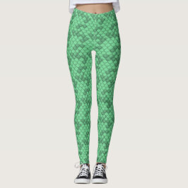  bindningar Ariel Inspired Sjöjungfru Neon Grönt  Leggings