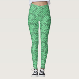  bindningar Ariel Inspired Sjöjungfru Neon Grönt  Leggings