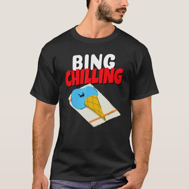 Bing Chilling Ice Cream Memine Smälter Ice Cream C T Shirt (Framsida)