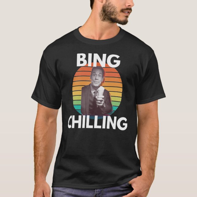 Bing Chilling Retro John Xina Ice Cream Bing Chill T Shirt (Framsida)