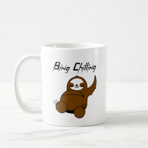 Bing Chilling Sloth Meme Mugg