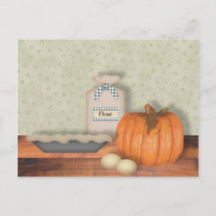 Bing Pumpkin Paj Recept Card Vykort