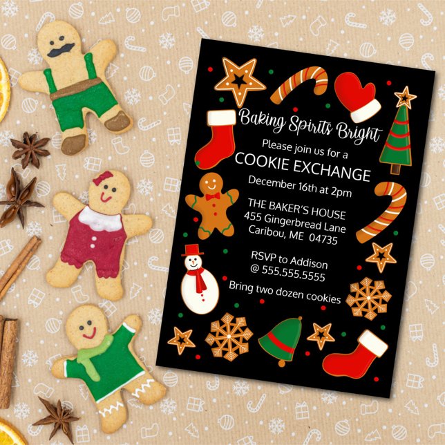 Bing Spirits Bright Cookie Exchange Inbjudningar (Skapare uppladdad)