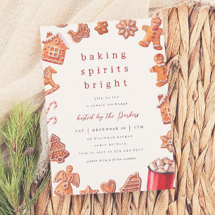 Bing Spirits Bright Cookie Exchange-jul Inbjudningar