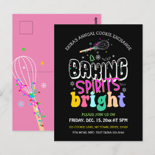 Bing Spirits Bright Cookie Exchange Party Vykort