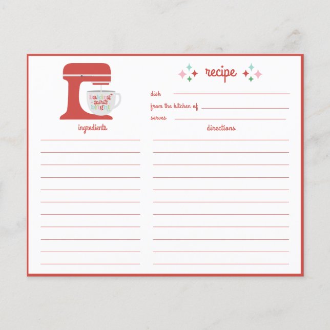 Bing Sprit Bright Recept Card (Framsida)