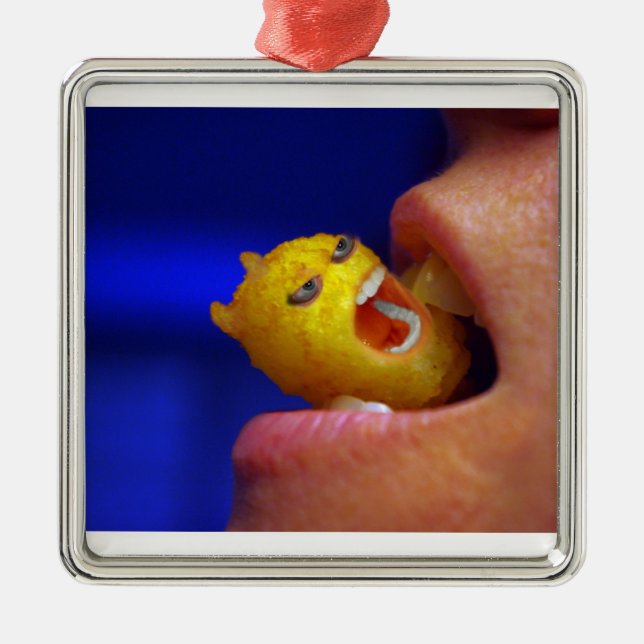 Bing Tater Tot Julgransprydnad Metall (Framsidan)