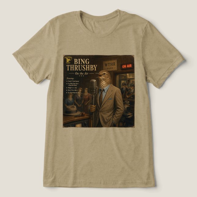 Bing Thrushby-album: en Parodi T Shirt (Design Framsida)