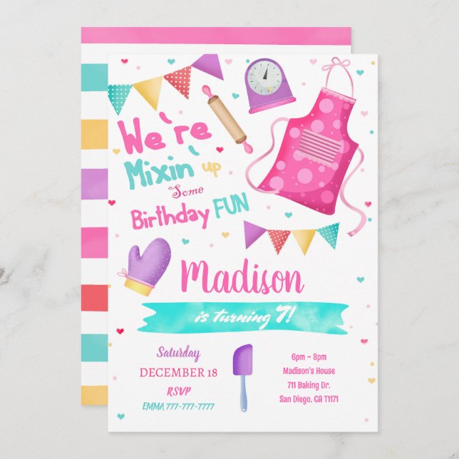 Binger inbjudan (Fram/baksida)