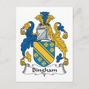 Bingham Family Crest Vykort