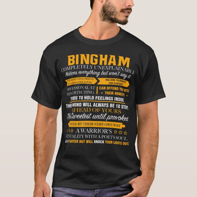 BINGHAM helt oförklarlig T Shirt (Framsida)