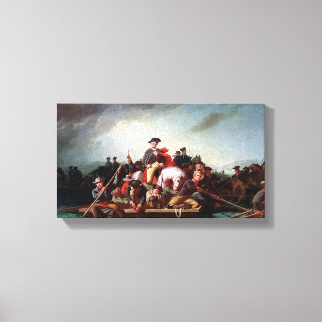 Bingham Washington Crossing Delaware Canvastryck (Framsida)