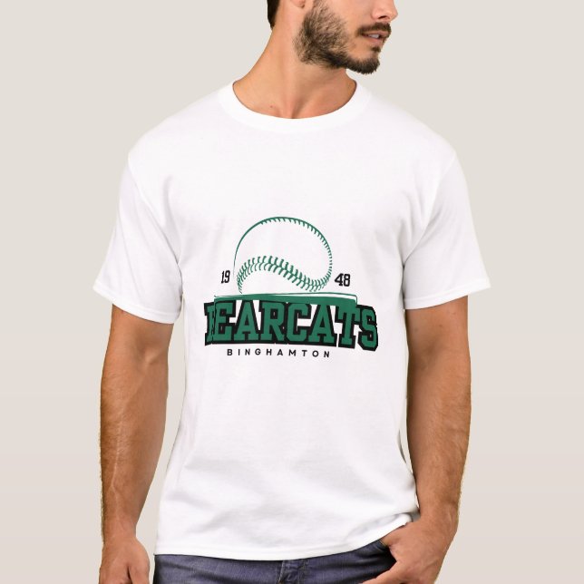 Binghamton Bearcat Baseball Fläkt T Shirt (Framsida)