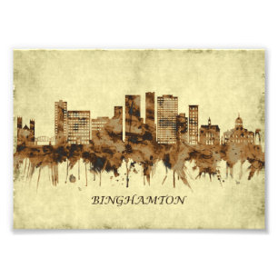Binghamton New York Cityscape Fototryck