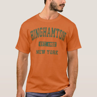 Binghamton New York NY Vintage Atletisk Sport Des T Shirt