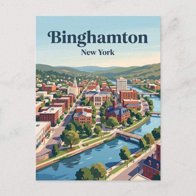 Binghamton, New York Vykort (Framsida)