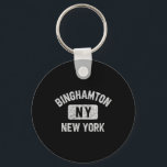 Binghamton ny Gmy Stil Grönt med ansträngd vit Nyckelring<br><div class="desc">Binghamton ny Gmy Stil Grönt med tryckt vit utskrift</div>