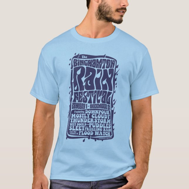 Binghamton Rain Festival T Shirt (Framsida)