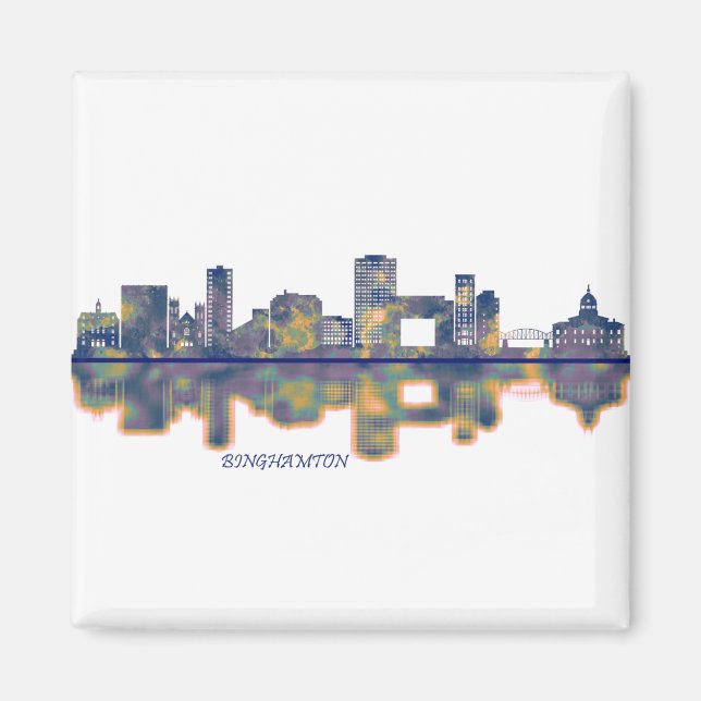 Binghamton Skyline Magnet (Framsidan)