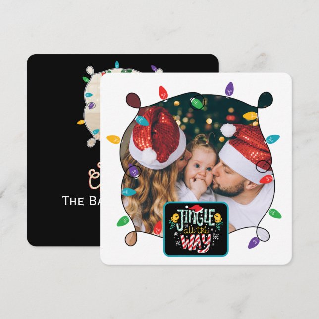 Bingla hela vägen (lägg till dina foton) Julkort (Fram/baksida)