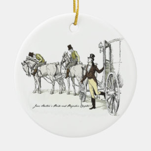 Bingley Arrives - Jane Australien Pride & Prejudic Julgransprydnad Keramik