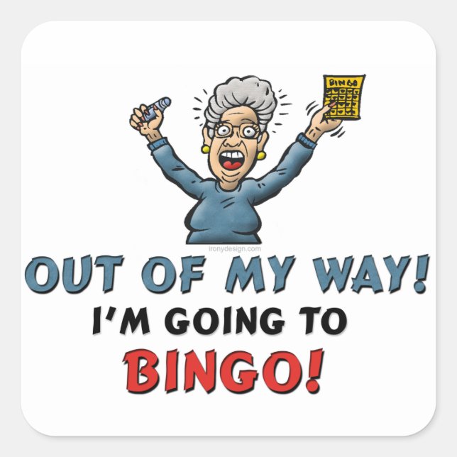Bingo Älskare Fyrkantigt Klistermärke (Framsida)