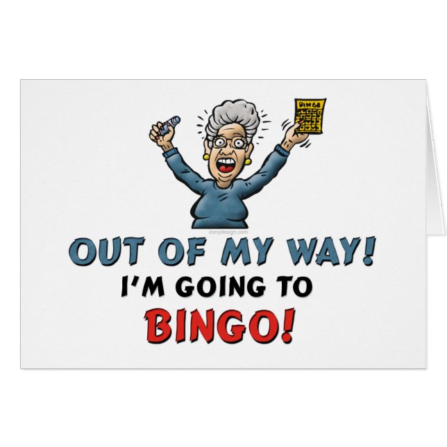 Bingo Älskare Hälsningskort (Framsidan Horizontal)