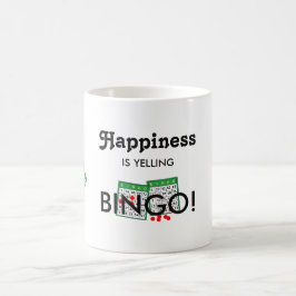 Bingo Älskare Happiness är Yelling Bingo Kaffemugg