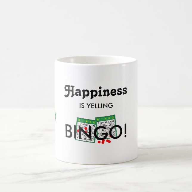 Bingo Älskare Happiness är Yelling Bingo Kaffemugg (Center)