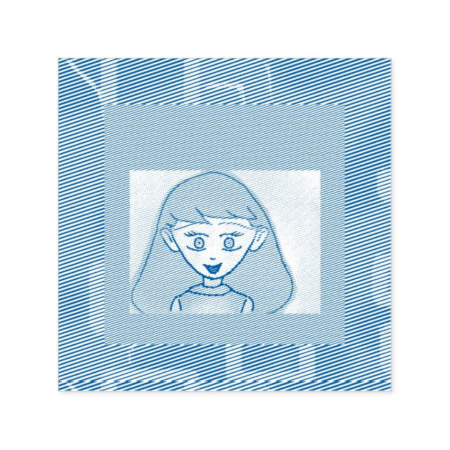 Bingo Anime Self Inking Rubber Frimärke Självfärgande Stämpel (Design)