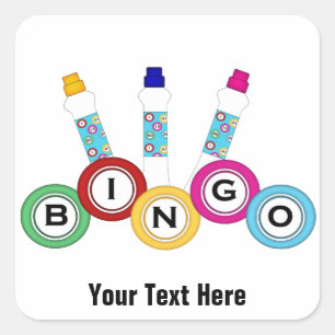 Bingo (anpassade) fyrkantigt klistermärke