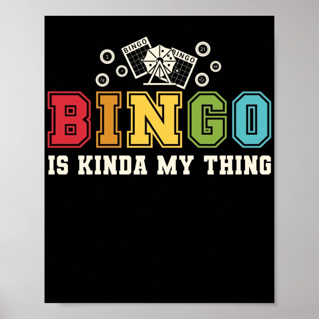 Bingo är Kinda Min Sak Ljucky Gambling Poster (Framsidan)