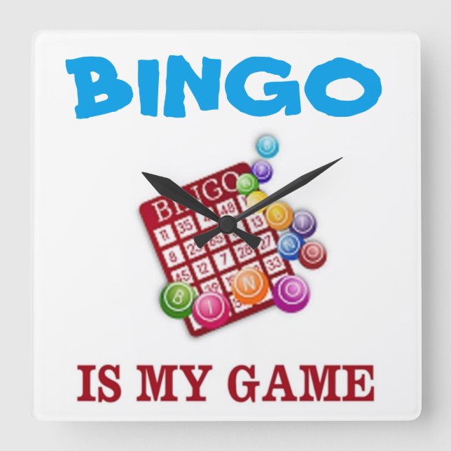 BINGO ÄR MIN GAME FYRKANTIG KLOCKA (Framsida)