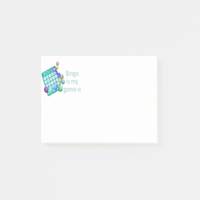 Bingo är min Game-o-Funny-offert Post-it Block (Framsida)