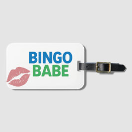 Bingo Babe Cute och Confident Bingo Älskare Bagagebricka