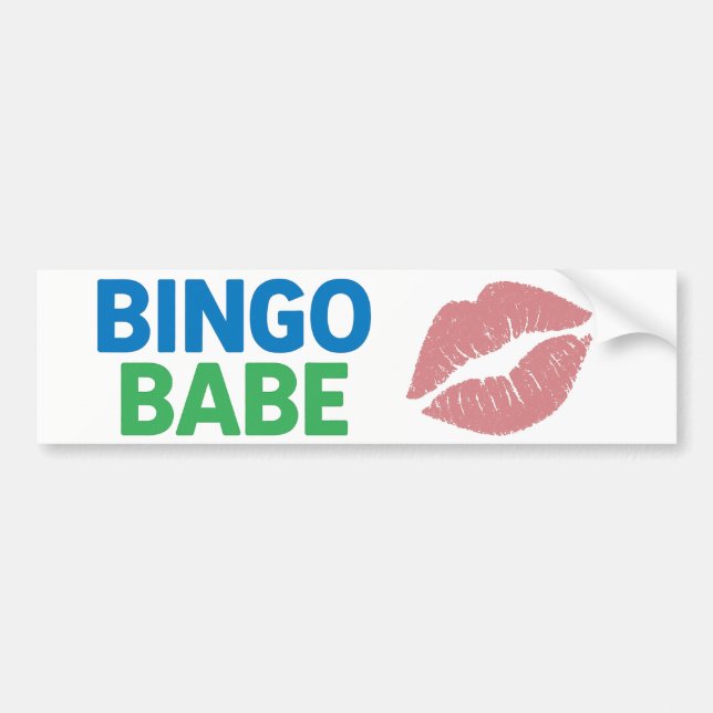 Bingo Babe Cute och Confident Bingo Älskare Bildekal (Framsidan)