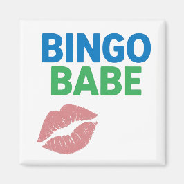 Bingo Babe Cute och Confident Bingo Älskare Magnet