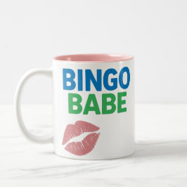 Bingo Babe Cute och Confident Bingo Älskare Två-Tonad Mugg
