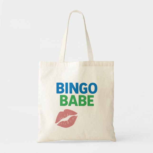 Bingo Babe Cute och Confident Bingo Älskare Tygkasse (Framsidan)
