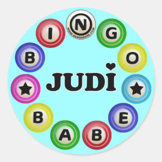Bingo Babe Judi Runt Klistermärke