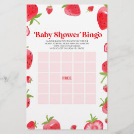 Bingo Baby Shower Game Berry Bingo Brevpapper
