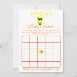 Bingo, babyskor med spelkort, Baby-bi Inbjudningar