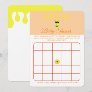 Bingo, babyskor med spelkort, Baby-bi Inbjudningar